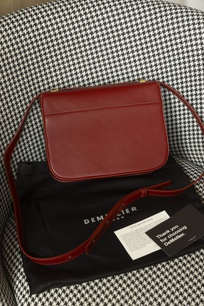Cумка DeMellier The Vancouver Shoulder Bag in Smooth Leather Red 0496 фото