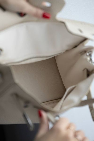 Сумка Hermes Birkin 25 in Craie Togo Leather/Palladium Hardware 0387 фото