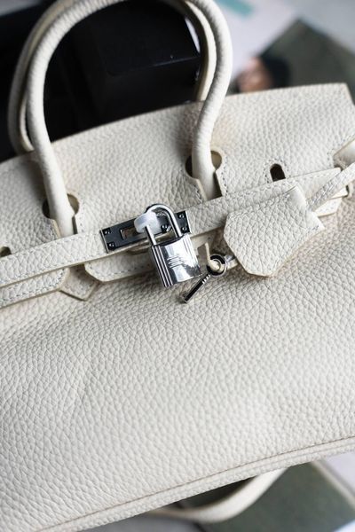Сумка Hermes Birkin 25 in Craie Togo Leather/Palladium Hardware 0387 фото