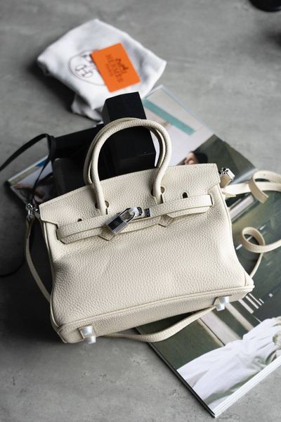 Сумка Hermes Birkin 25 in Craie Togo Leather/Palladium Hardware 0387 фото