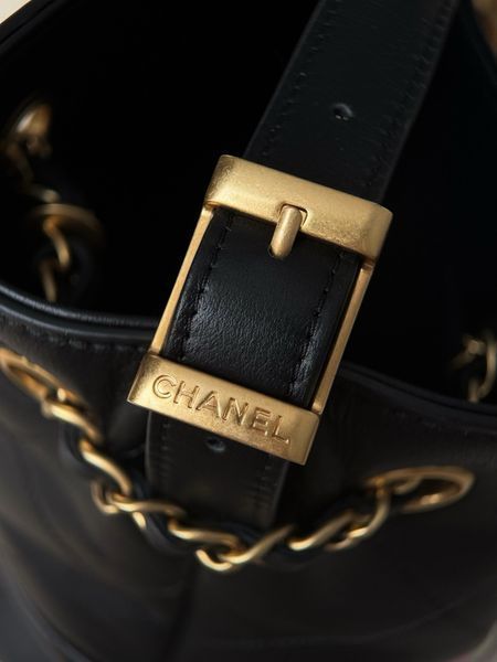 Сумка Chanel Hobo Shopping Tote Bag 35 in Quilted Calfskin Black/Gold Hardware 596 фото