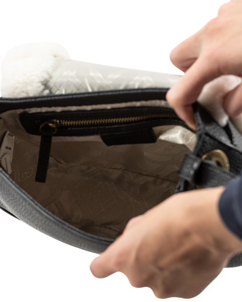 Сумка UGG Heritage Crossbody Bag in Black Leather 0373 фото