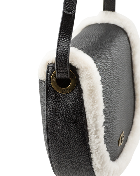 Сумка UGG Heritage Crossbody Bag in Black Leather 0373 фото