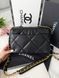 Cумка Chanel 19 Flap Bag in Black Quilted Lambskin/Silver-Gold Hardware 443 фото 7