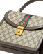 Сумка Gucci Ophidia Medium Top Handle Bag Brown and Ebony GG Supreme Canvas/Brown Leather Trim 0402 фото 4