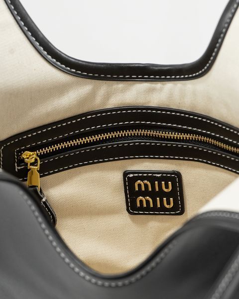 Сумка Miu Miu Ivy Medium Tote Bag in Black Leather 0099 фото