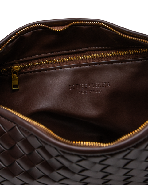 Cумка Bottega Veneta Classic Jodie Bag in Chocolate Nappa Intrecciato 99777 фото