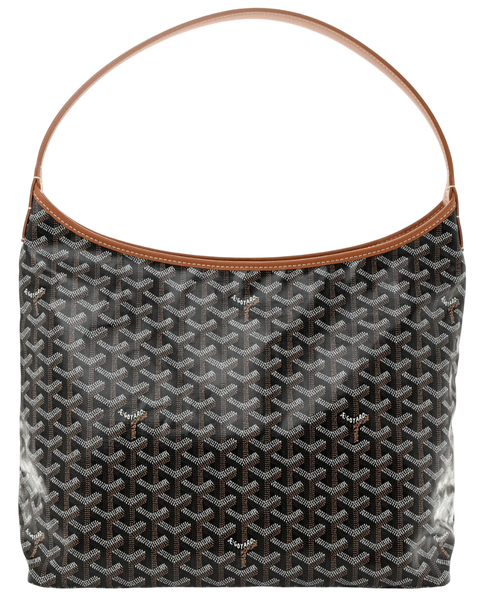 Сумка Goyard Boh&egrave;me Hobo Bag Goyardine Canvas & Chevroches Calfskin Black/Tan 589 фото