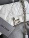 Cумка Balenciaga Crush Small Chain Bag in White Quilted Leather/Silver Chain 18018 фото 5