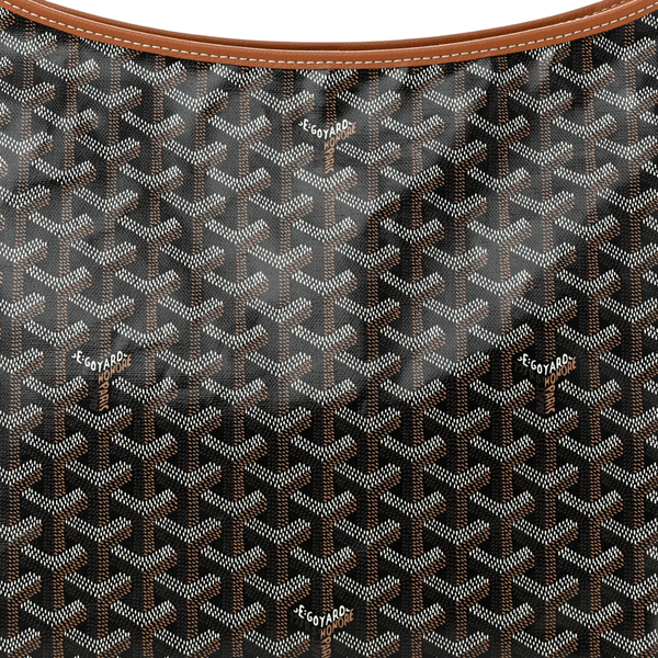 Сумка Goyard Boh&egrave;me Hobo Bag Goyardine Canvas & Chevroches Calfskin Black/Tan 589 фото