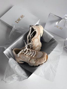 Жіночі кросівки Dior Chrono Sneaker Beige 36 D054 фото