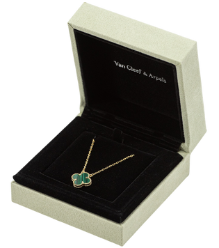 Підвіска Van Cleef & Arpels Vintage Alhambra Necklace Gold/Malachite 0310 фото