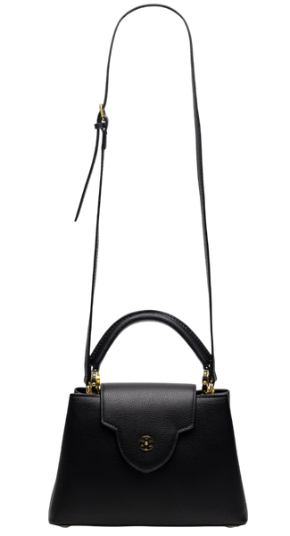 Сумка Louis Vuitton Capucines BB in Black Taurillon Leather/Gold Hardware 488 фото