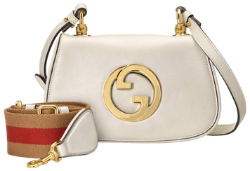 Сумка Gucci Blondie Small Shoulder Bag in White Leather 05022 фото