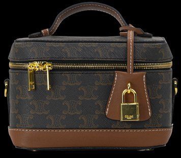Сумка Celine Vanity Bag in Triomphe Canvas and Calfskin 0509 фото