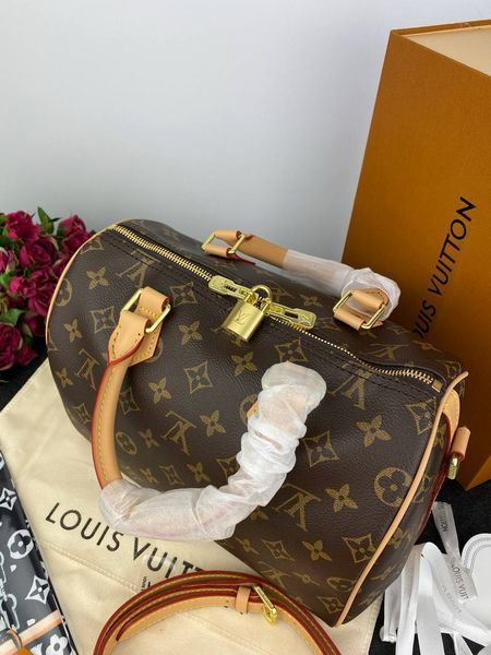 Сумка Louis Vuitton Speedy Bandouli&egrave;re 25 in Brown Monogram Coated Canvas 1015 фото