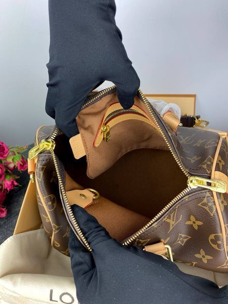 Сумка Louis Vuitton Speedy Bandouli&egrave;re 25 in Brown Monogram Coated Canvas 1015 фото