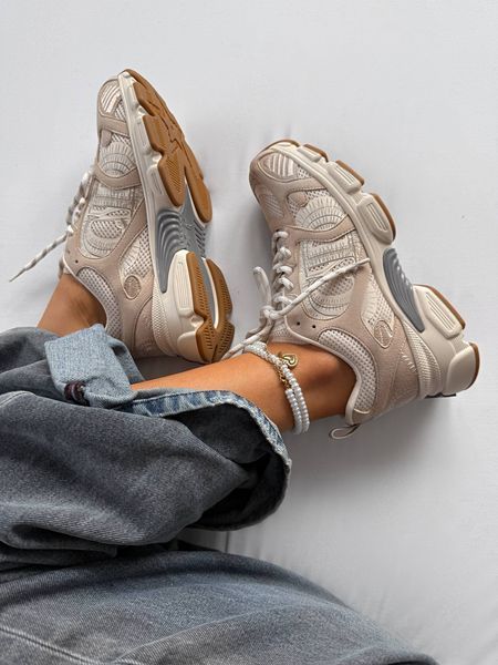 Жіночі кросівки Dior Chrono Sneaker Beige 36 D054 фото
