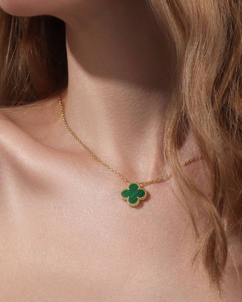 Підвіска Van Cleef & Arpels Vintage Alhambra Necklace Gold/Malachite 0310 фото