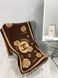 Палантин Chanel Logo Print Cashmere Silk Stole Brown c7856 фото 1