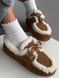Жіночі зимові замшеві лофери з хутром Miu Miu Winter Loafers Suede Chestnut 1006 фото 3