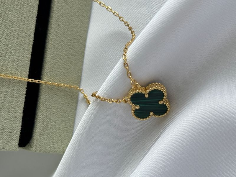 Підвіска Van Cleef & Arpels Vintage Alhambra Necklace Gold/Malachite 0310 фото