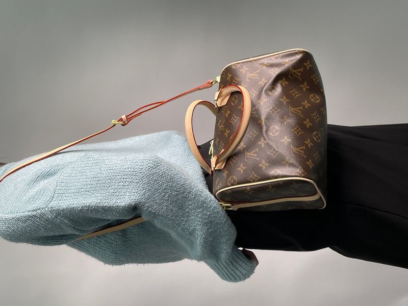 Сумка Louis Vuitton Speedy Bandouli&egrave;re 25 in Brown Monogram Coated Canvas 1015 фото