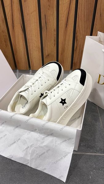 Жіночі кеди Dior Star Platform Sneakers in White Calfskin 38 0002 фото