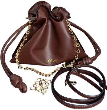 Сумка Loewe Medium Flamenco Clutch in Chocolate Nappa Calfskin 0599 фото