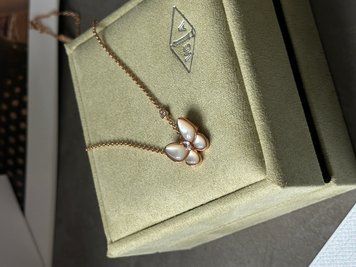 Підвіска Van Cleef & Arpels Pendant Two Butterfly 18K Rose Gold/Diamond/Mother-of-Pearl JW0111 фото