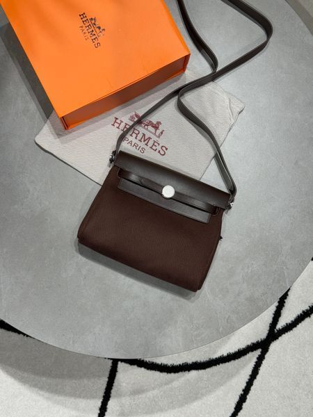 Сумка Hermes Herbag Zip 20 Bag Dark Brown 991057 фото