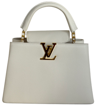 Сумка Louis Vuitton Capucines BB in White Taurillon Leather/Gold Hardware 488 фото