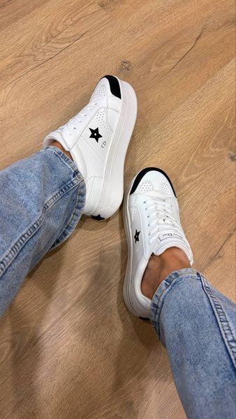 Жіночі кеди Dior Star Platform Sneakers in White Calfskin 39 0002 фото