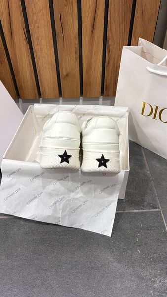 Жіночі кеди Dior Star Platform Sneakers in White Calfskin 39 0002 фото