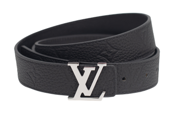 Ремінь Louis Vuitton Reversible Leather Belt 30 Embossing Black/Silver 66164 фото