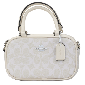 Сумка Coach Rowan Satchel Crossbody Bag in Signature Canvas White/Chalk 0484 фото