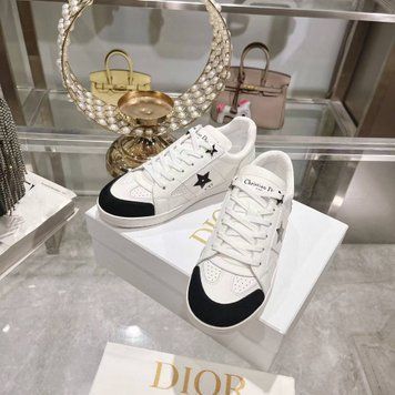 Жіночі кеди Dior Star Platform Sneakers in White Calfskin 39 0002 фото