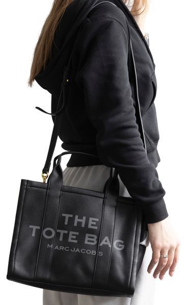 Сумка Marc Jacobs The Leather Medium Tote Bag Black 0355 фото