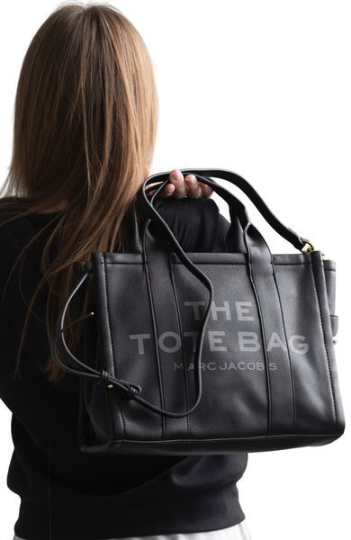 Сумка Marc Jacobs The Leather Medium Tote Bag Black 0355 фото