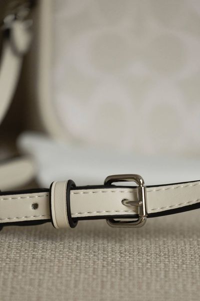 Сумка Coach Rowan Satchel Crossbody Bag in Signature Canvas White/Chalk 0484 фото