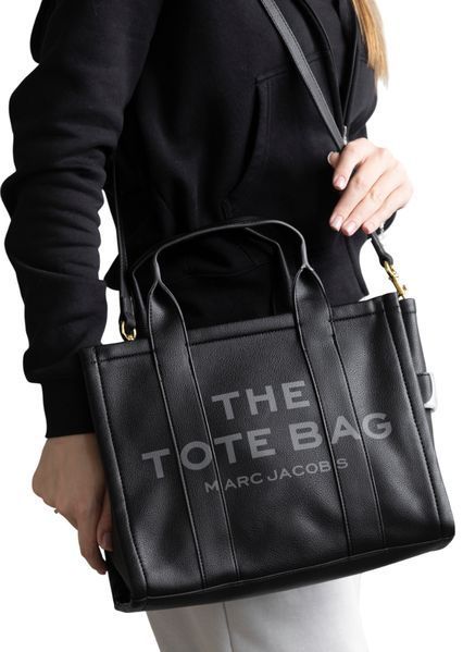 Сумка Marc Jacobs The Leather Medium Tote Bag Black 0355 фото