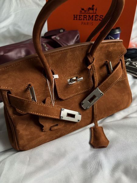 Сумка Hermes Birkin 30 in Brown Suede 012612 фото