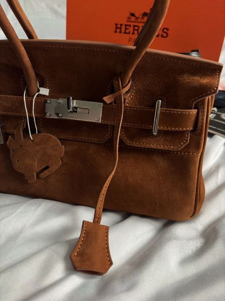 Сумка Hermes Birkin 30 in Brown Suede 012612 фото