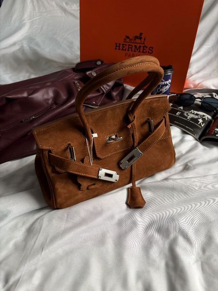 Сумка Hermes Birkin 30 in Brown Suede 012612 фото