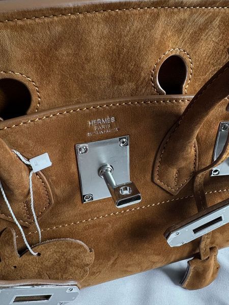 Сумка Hermes Birkin 30 in Brown Suede 012612 фото