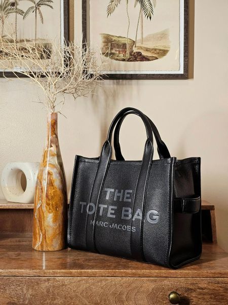 Сумка Marc Jacobs The Leather Medium Tote Bag Black 0355 фото