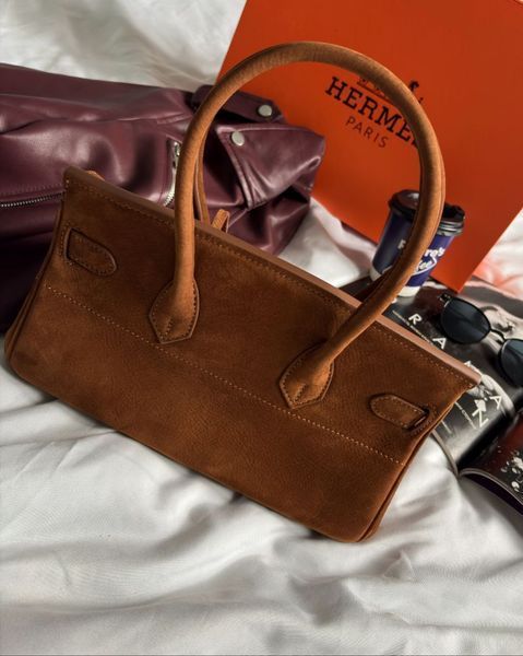 Сумка Hermes Birkin 30 in Brown Suede 012612 фото