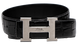 Ремінь Hermes Constance Belt in Porosus Crocodile Black/Silver 66174 фото 1