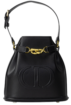 Сумка Dior Medium C'est Dior Bucket Bag in Black CD-Embossed Calfskin/Gold Hardware 0597 фото