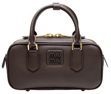 Сумка Miu Miu Arcadie Regular Leather Bag Regular in Сognac Brown 0407 фото
